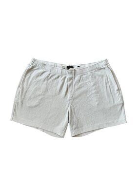 Vince Mens Boucle White Casual Shorts XXL 6" Inseam Soft Cotton Blend